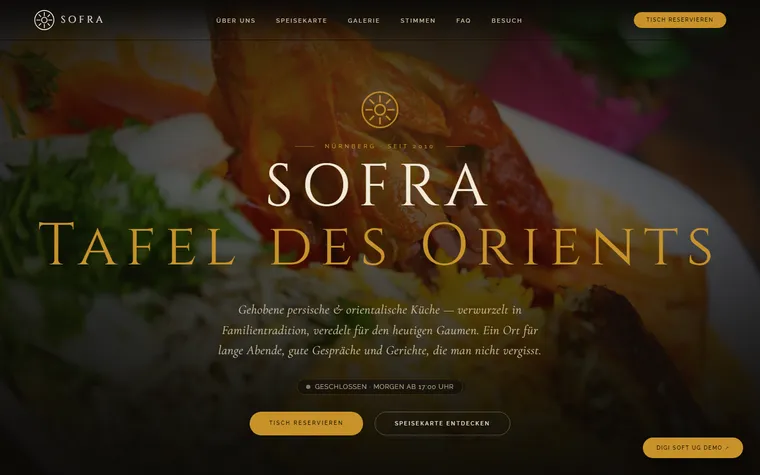 Sofra – Restaurant Website